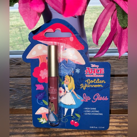Disney Other - Alice In Wonderland Golden Afternoon Lip Gloss Dusty Rose .08oz  -New